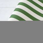 striped paper table runner dark green white