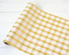 Gold Painted Check Table Runner for Christmas & Dinner Parties