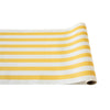 striped paper table runner marigold yellow white