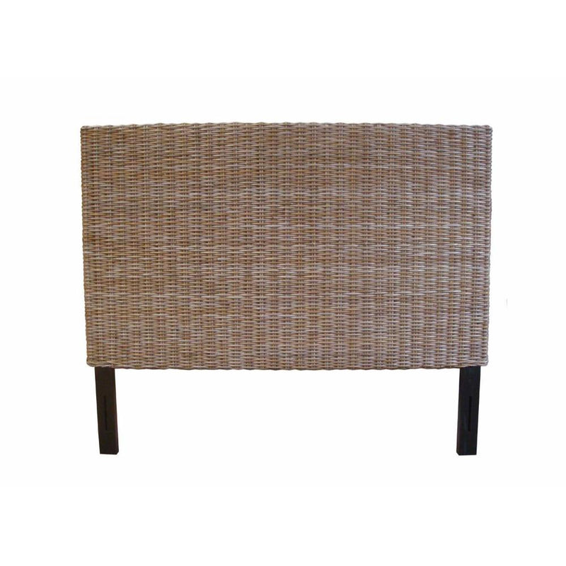 Kubu grey wicker rattan king headboard