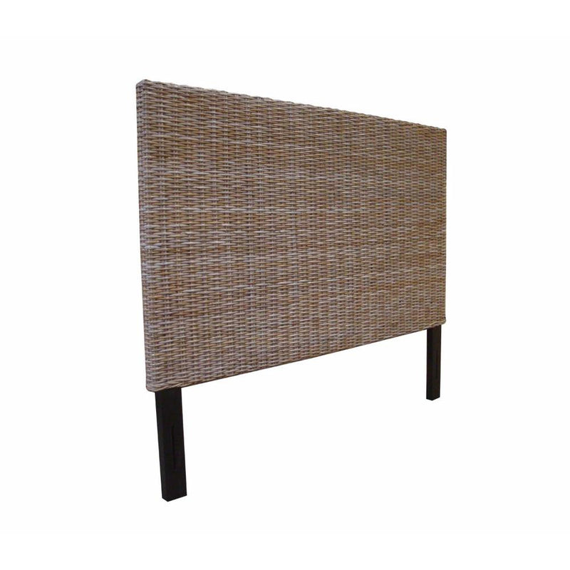 Kubu grey wicker rattan king headboard