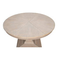 round dining table expandable pedestal base moonskin finish