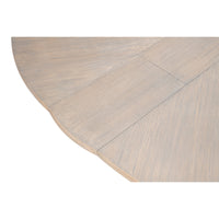 round dining table expandable pedestal base moonskin finish
