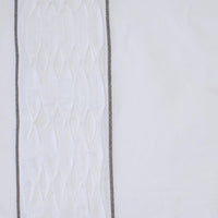 white linen blend curtain panels textured trim