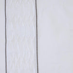 white linen blend curtain panels textured trim