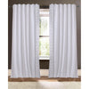 white linen blend curtain panels textured trim