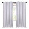 white linen blend curtain panels textured trim