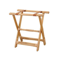 Wicker side table on a white background