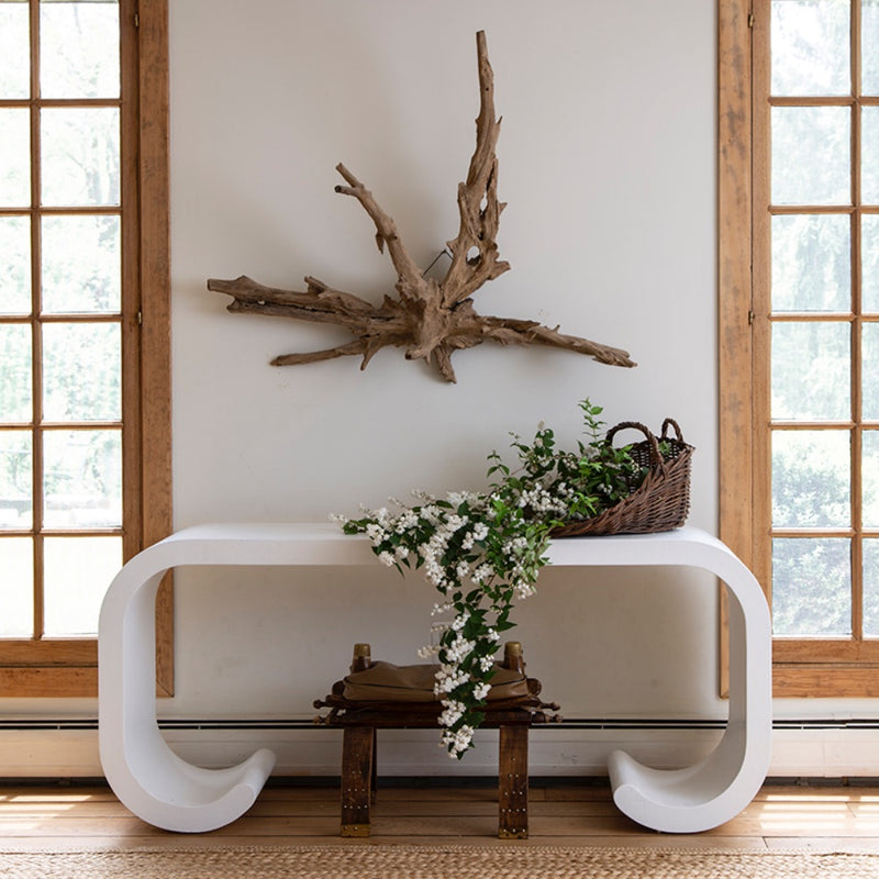 console table white finish contemporary hardwood solids