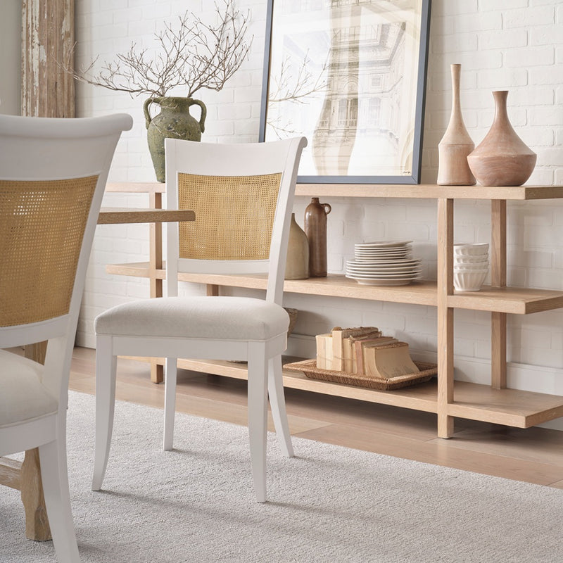 console table lime wash finish three shelf oak solids veneer
