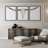 photography wall art longhorn triptych