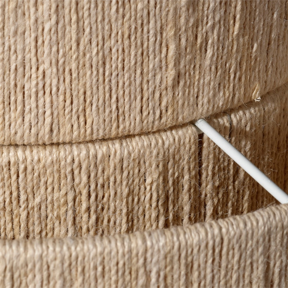 cotton rope tiered pendant organic natural off white iron