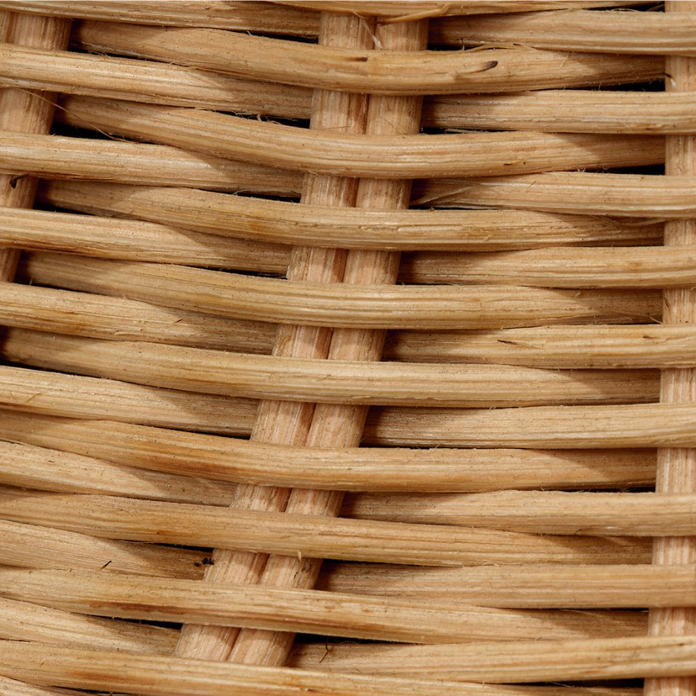 tree trunk base rattan white shade organic table lamp