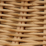 tree trunk base rattan white shade organic table lamp