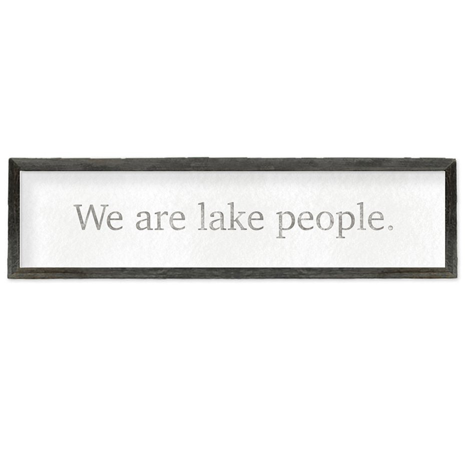 "We are lake people" wall decor