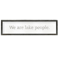 "We are lake people" wall decor