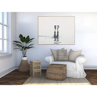 thin frame canvas artwork fins flippers water