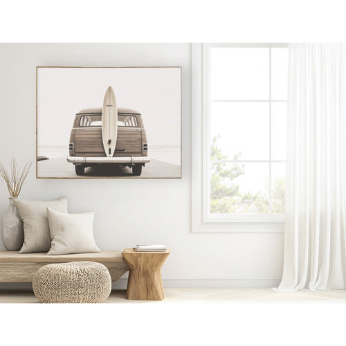 thin frame canvas artwork woody surf 