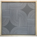charcoal gray neutral wall art textured framed set