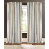 natural linen stripe curtain panel