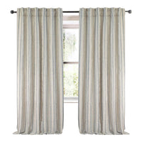 natural linen stripe curtain panel