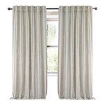 natural linen stripe curtain panel