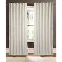 ivory linen curtain panels with vertical white stripes