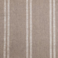 natural linen curtain panels with vertical white stripes