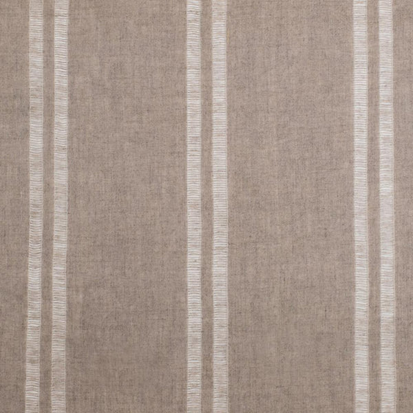 natural linen curtain panels with vertical white stripes