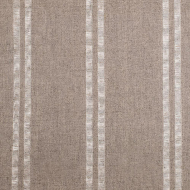 natural linen curtain panels with vertical white stripes