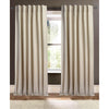 natural linen curtain panels with vertical white stripes