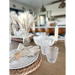 melamine plates and place setting on table