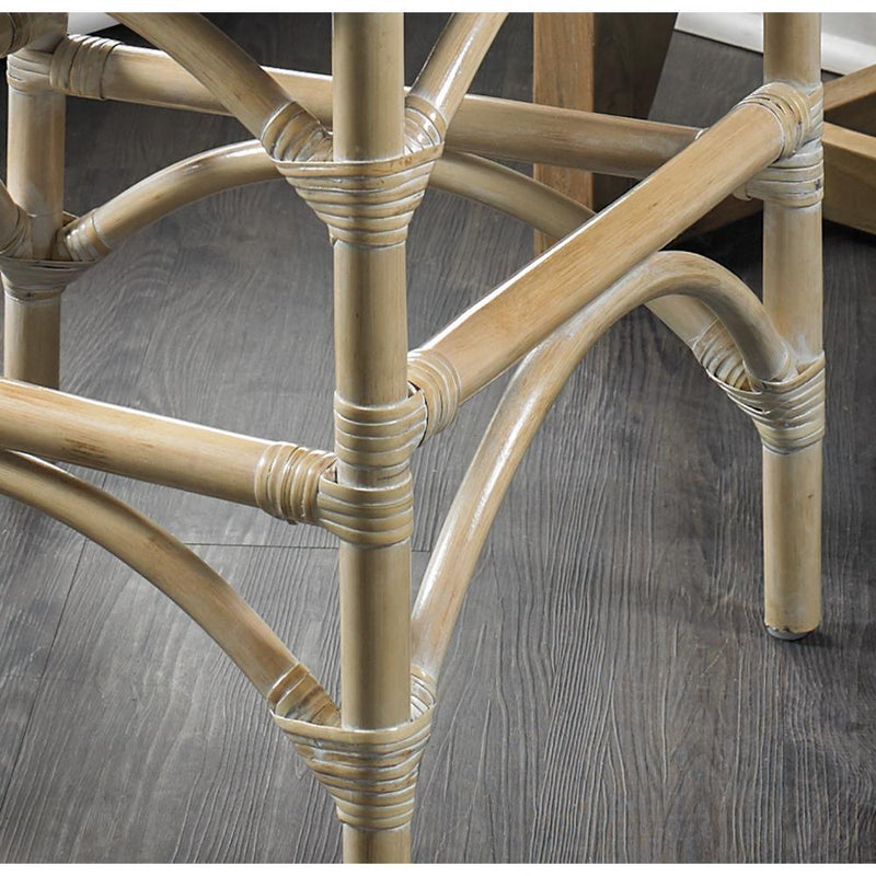 rattan white wash bar stool