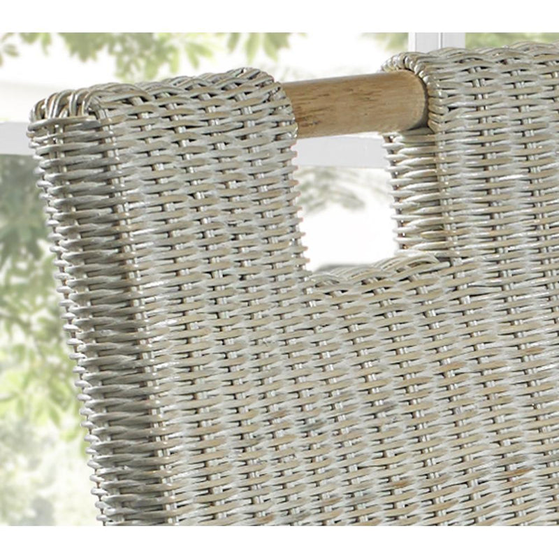 rattan white wash bar stool