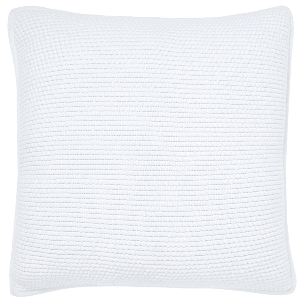 popcorn weave white euro sham