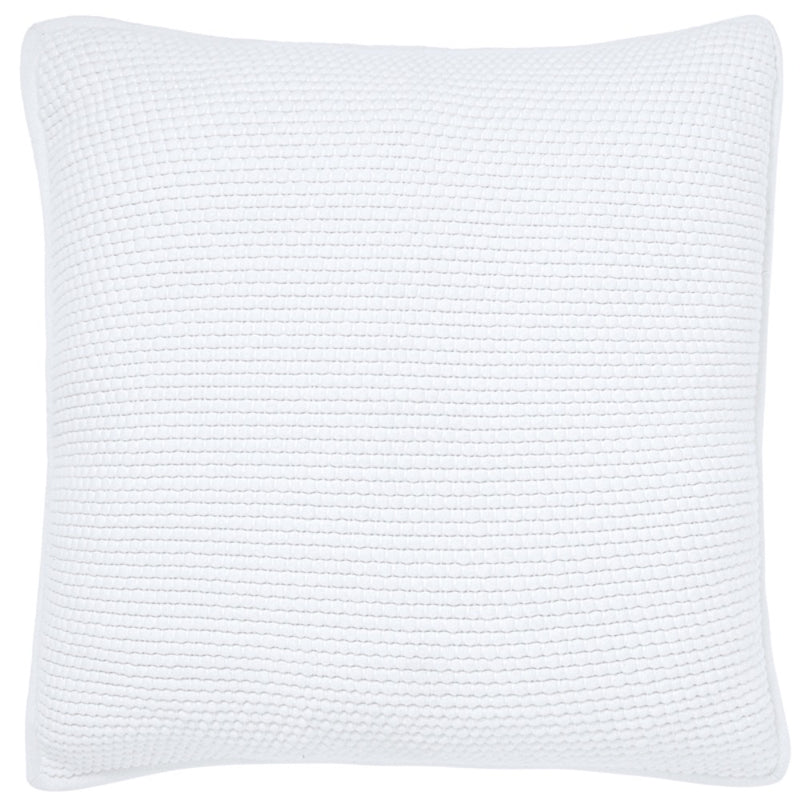 popcorn weave white euro sham