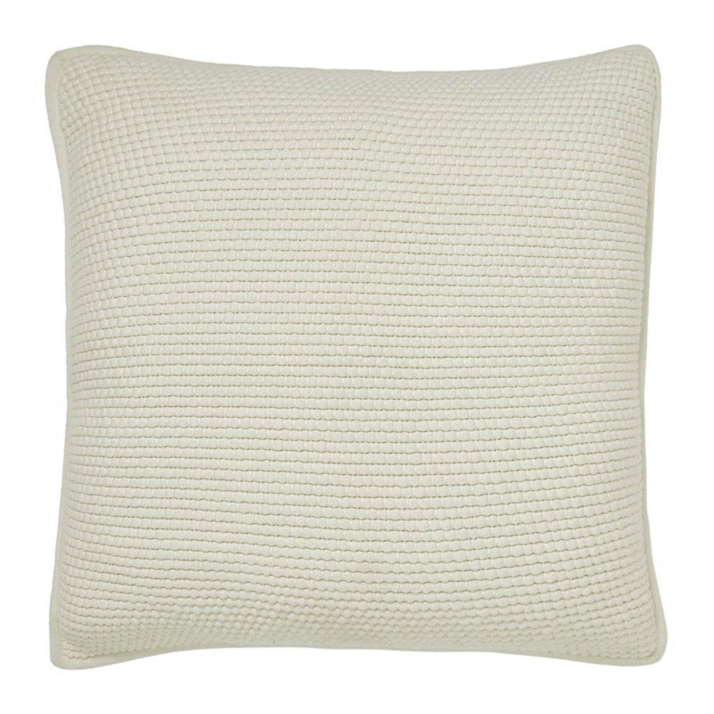 popcorn weave ivory euro sham