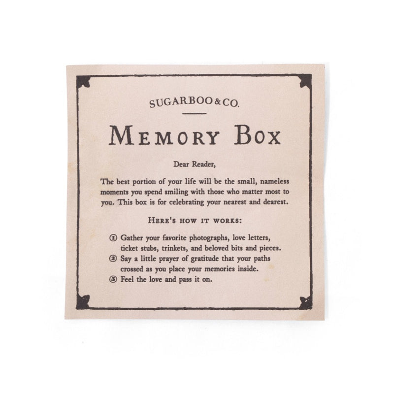 square glass zinc memory box