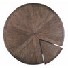 expandable table round rustic oak finish 