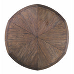 expandable table round rustic oak finish 