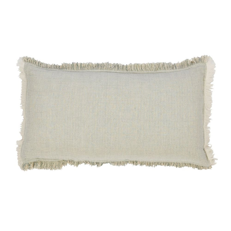 mint green coverlet throw stripe fringe Euro sham pillow