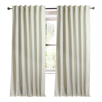 ivory linen blend curtain panels