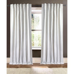 white  linen blend curtain panels