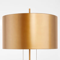 table lamp black marble base brass metal drum shade