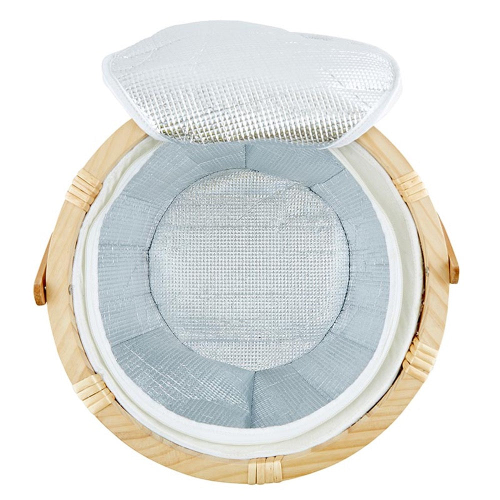 pine natural picnic basket charcuterie message