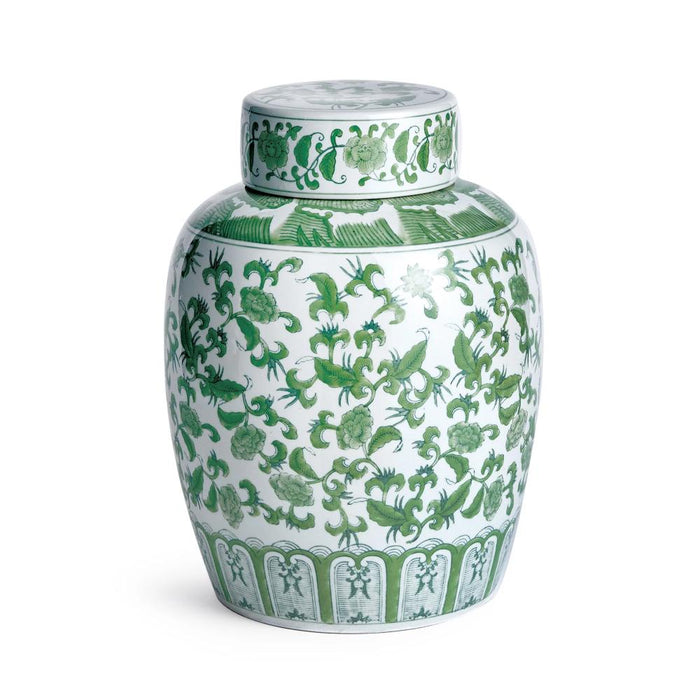 blossom floral lidded jar multi color greenery decor