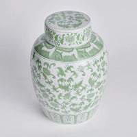 blossom floral lidded jar multi color greenery decor