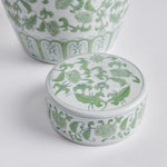 blossom floral lidded jar multi color greenery decor