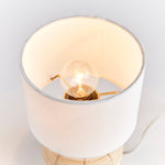 teardrop mini lamp cane rattan white shade