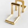 solid aluminum gold bookends set 